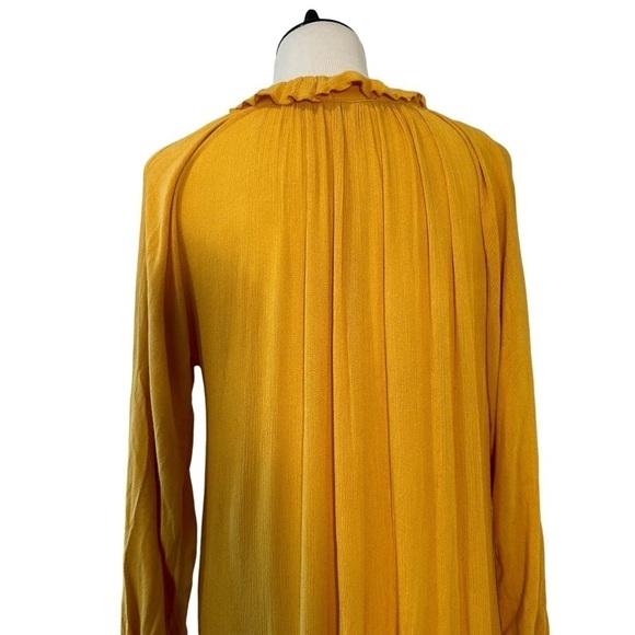 Anthropologie En Elly oversized Tiered Yellow Maxi Dress in extra small - Picture 7 of 14